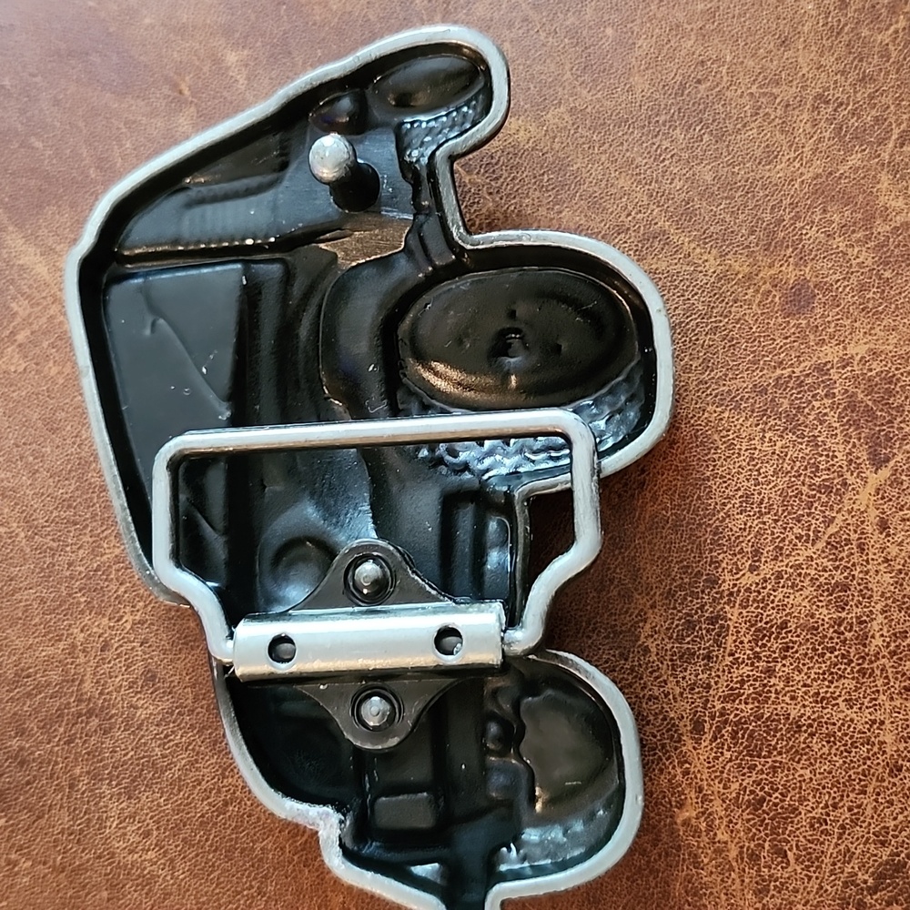 Silver Jeep Belt Buckle, New - Picture 2 of 4